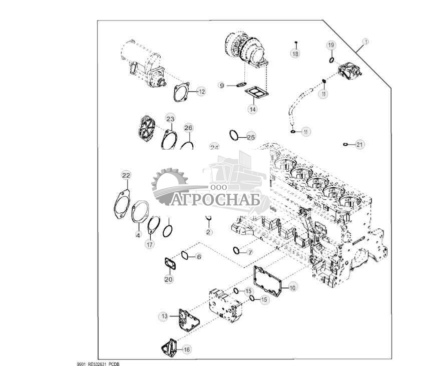 9901 Комплект прокладок для капитального ремонта двигателя (22) 